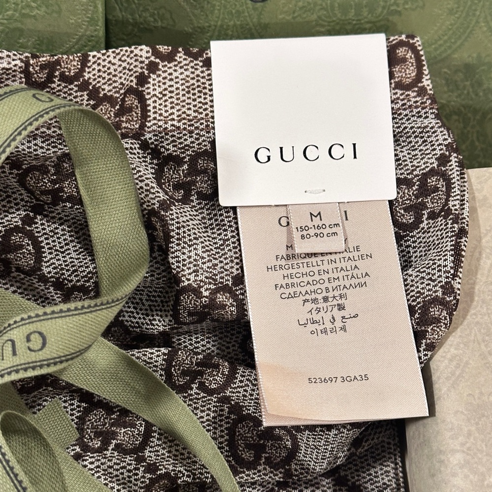 🆕😍❤️Gucci Beige/Brown GG Patterned Women's Tights Medium - Picture 5 of 16